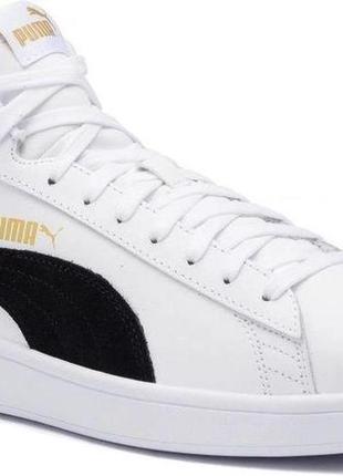 Оригінальні  жіночі кеди stulpne puma liga socks core mid white black