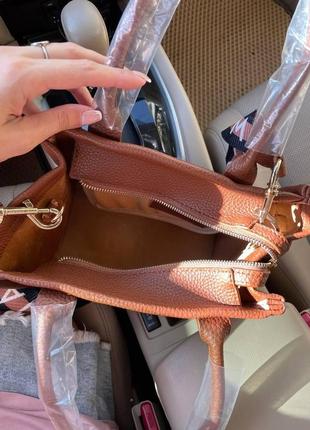 Жіноча сумка шопер марка джейкобс коричнева міні7 фото
