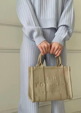 Женская сумка шоппер марк джейкобс бежевая мини5 фото