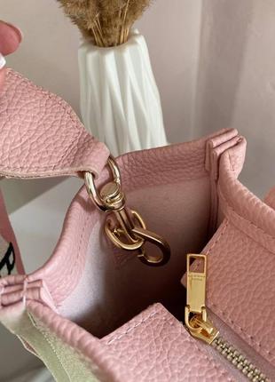 Женская сумка шоппер марк джейкобс розовая мини4 фото