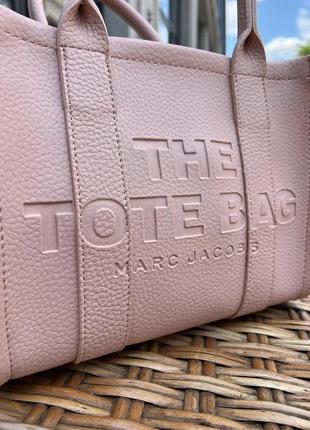 Женская сумка шоппер марк джейкобс розовая мини8 фото