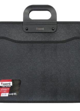Папка - портфель axent в4, 3 compartments, black, with zipper closure (1603-01-а) - топ продаж!