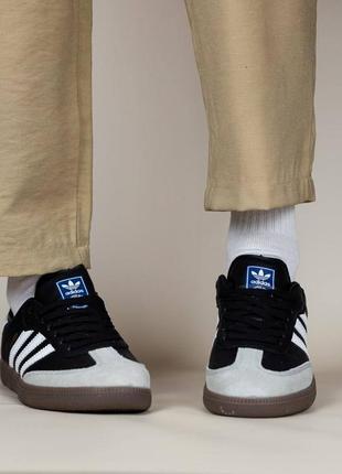 Adidas samba black white9 фото
