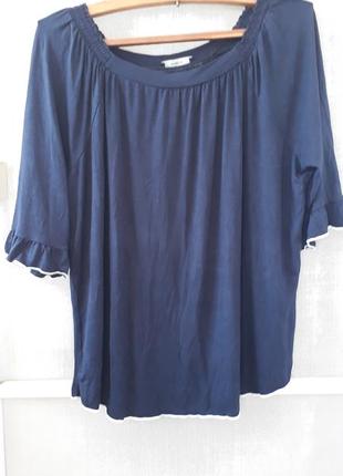 Блуза синяя с белой окантовкой bonita