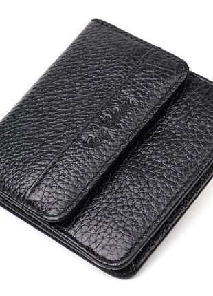 Чоловічий компактний гаманець із натуральної шкіри tony bellucci 22040 чорний