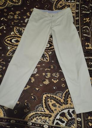 Мужские брюки 100% хлопок.цвет белый