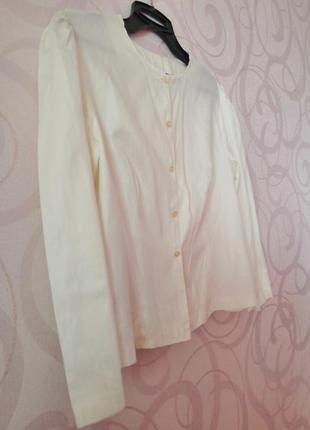 Біла сорочка в дрібний горошок, вінтаж