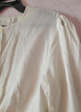 Белая рубашка в мелкий горошек, винтаж5 фото