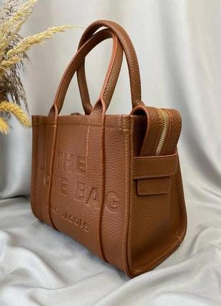 Женская сумка шоппер марк джейкобс коричневая мини