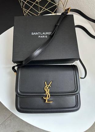 Женская сумка yves saint laurent solferino medium black черная