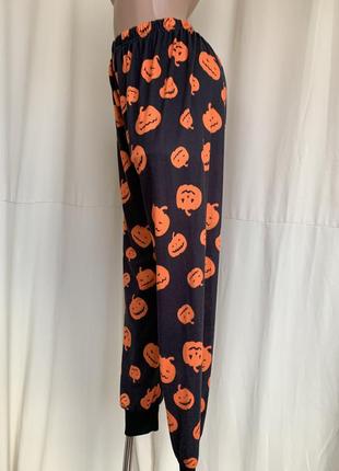 Пижамные штаны с тыквами хеллоуин2 фото