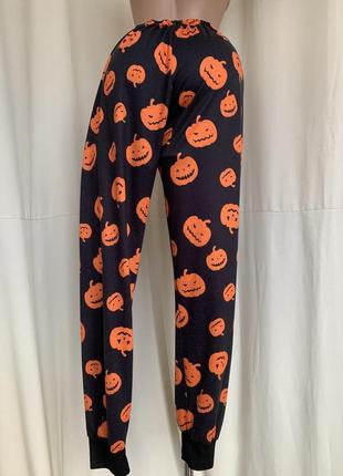 Пижамные штаны с тыквами хеллоуин3 фото
