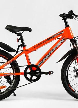 Детский спортивный велосипед 20’’ corso «crank» cr-20608 оранжевый