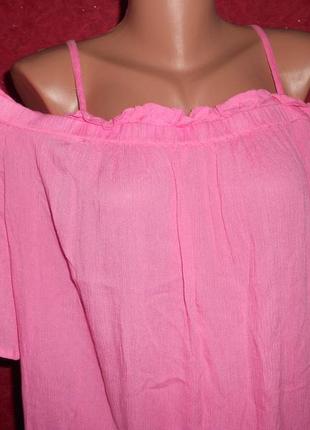 Блуза с кружевом 100% вискоза марлевка открытые плечи 52-54 ,56,58р2 фото