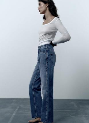 Джинси  zara z1975 straight high waist2 фото