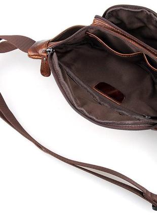 Поясная сумка vintage 14422 коричневая5 фото