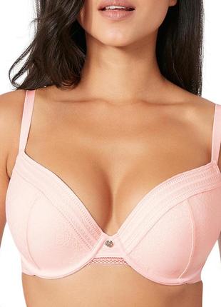 Бюстгальтер з чашкою білий рожевий boux avenue pink mix laila tshirt bra