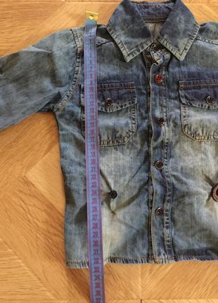 Рубашка джинсова з підтяжками4 фото