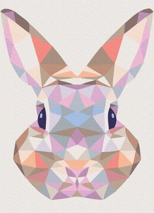 Картина по номерам "кролик в мозаике" от