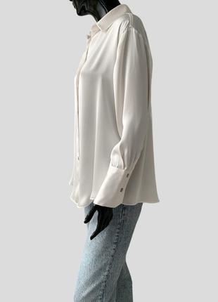 Сатиновая атласная рубашка блуза блузка zara свободного кроя оверсайз4 фото