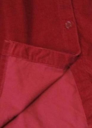 Вельветовая юбка трапеция с карманами5 фото