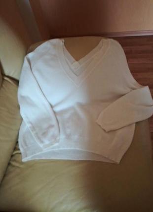 Пуловер женский v-образный ворот кашемир шерсть ангора от vicolo italy3 фото