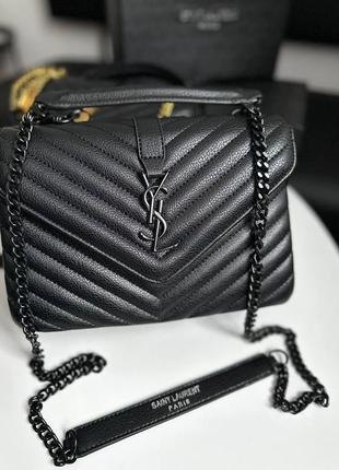 Женская сумка yves saint laurent collège medium black