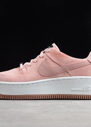 Кроссовки женские nike air force 1 sage low розовые (найк аир форс, найки, кросівки)