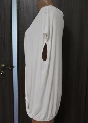 Белая трикотажная блузка george в идеальном состоянии 5xl3 фото