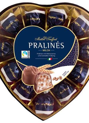 Шоколадные конфеты (пралине) в подарочной коробке pralines maitre truffout, 165г, австрия