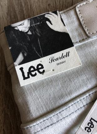 Джинси Lee оригінал scarlett skinny джинси скінні 26/33 скіні w26 l33 вузькі світлі3 фото