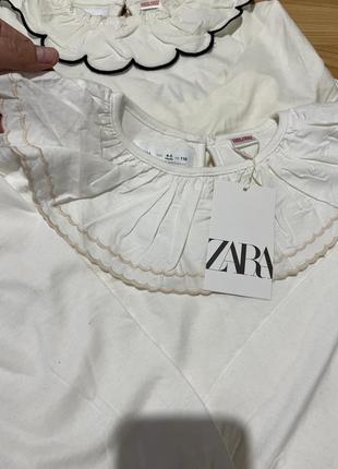 Блузы блузки зара zara на девочку рубашки с воротничком3 фото