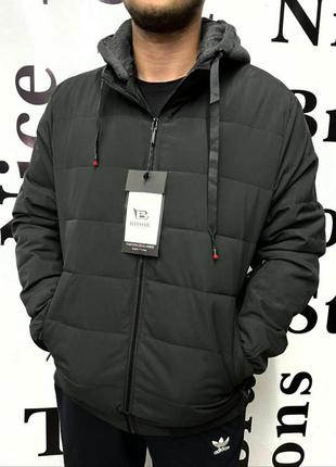 Куртка мужская демисезонная bihor большие размеры 54-64 р-ра арт.2018, цвет хаки, международный размер 4xl,1 фото