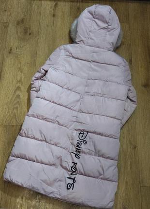 Ніжно-рожева красива тепла куртка на р. 42-44, заміри на фото4 фото