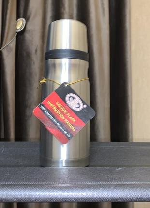 Вакуумный термос из нержавеющей стали. новый, в упаковке. бренд корона. 350мл. длина - 20мл. отличное качество!!