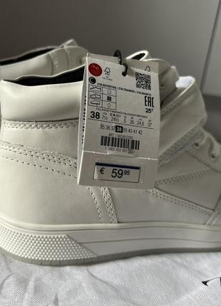 Високі шкіряні кросівки zara