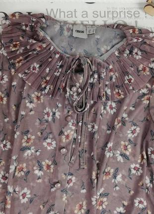 Шикарная фирменная нежная блуза asos с необычным воротником2 фото