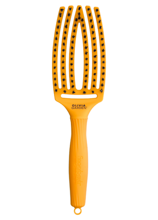 Щетка для волос комбинированная olivia garden finger brush combo medium sunflower1 фото