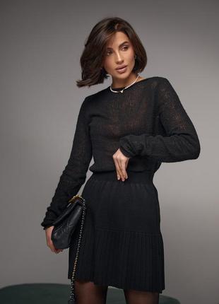 Вязаная юбка с имитацией плесени 🖤