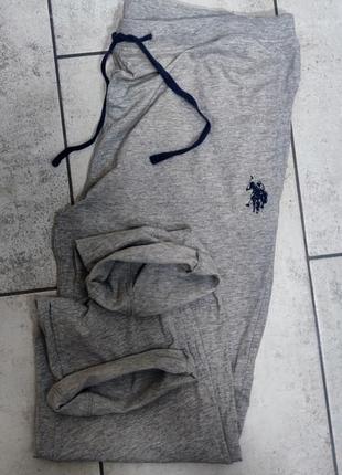 Чоловічі бавовняні сірі штани для сну та дому u.s. polo assn розмір xl1 фото