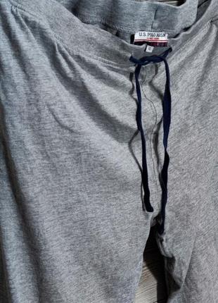 Чоловічі бавовняні сірі штани для сну та дому u.s. polo assn розмір xl2 фото