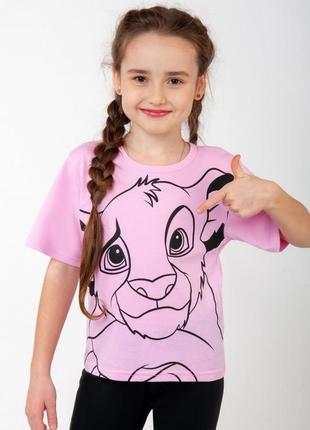 Стильная футболка для девочек десней, яркая сиреневая, ментоловая, желтая, розовая футболочка для девочки симба, единорожка5 фото