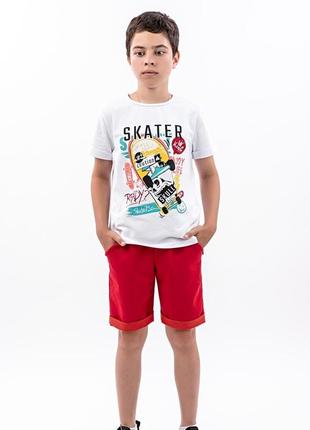 Костюм футболка и шорты для мальчиков, красный