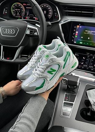 Жіночі шкіряні кросівки з сіткою в стилі new balance 530 🆕 кросівки нью баланс