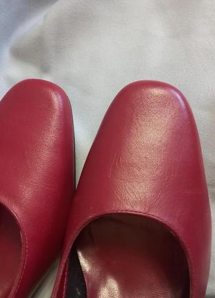 Кожаные бордовые туфли, 39 размер3 фото