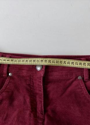 Вельветовая юбка насыщенного цвета бордо5 фото