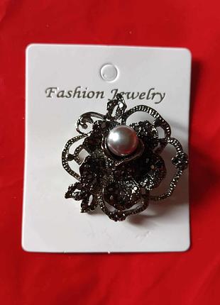 Брошка квітка троянда з кристалами swarovski
