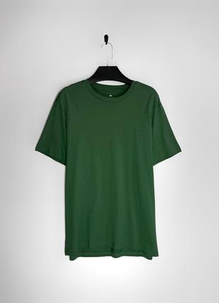 H&m  базова футболка у зеленому кольорі. regular fit.