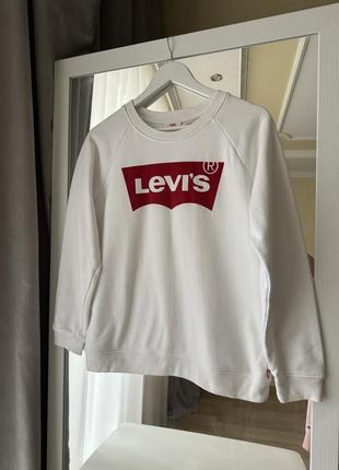 Белый свитшот levi's3 фото