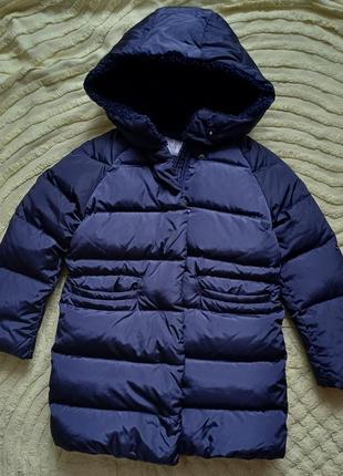 Пуховая куртка, плащ il gufo 5 лет, оригинал, темно-синий